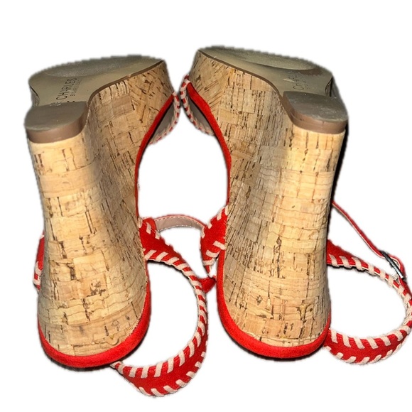 Charles by Charles David Red Wedge Sandals - Picture 11 of 12